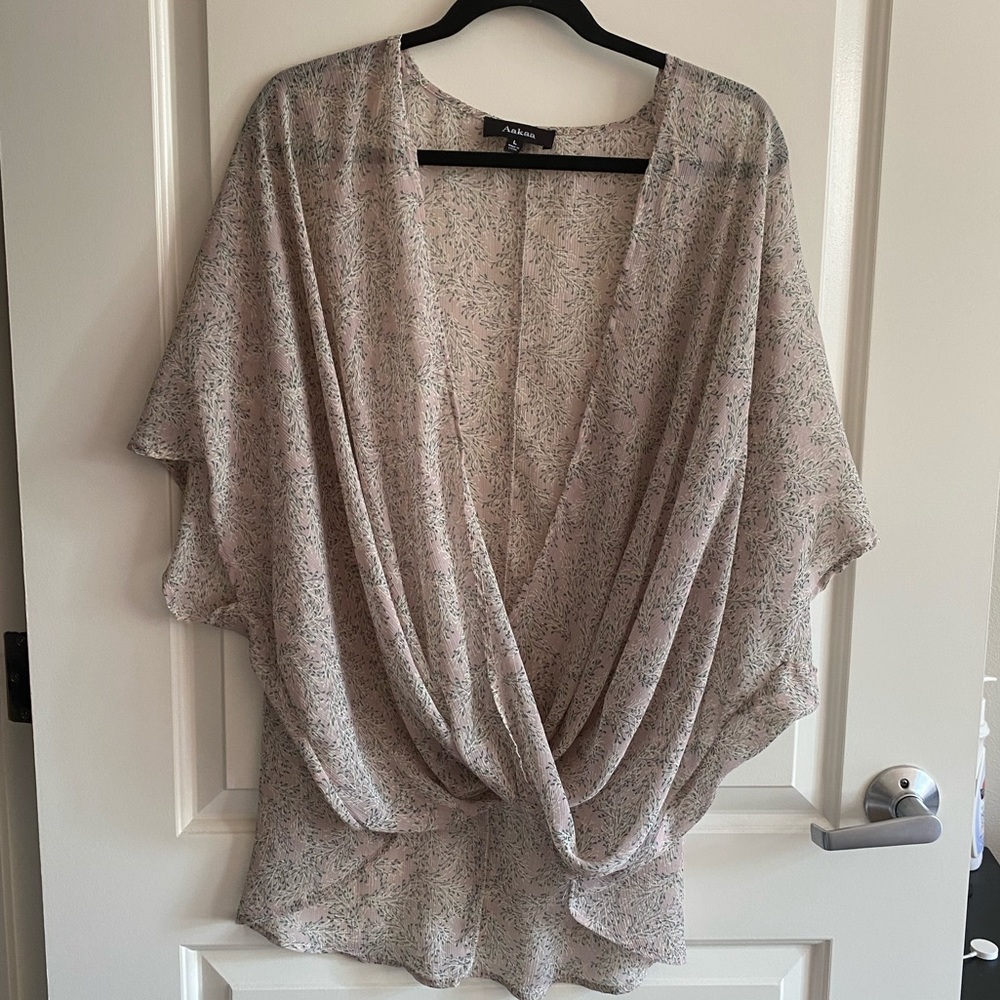 Sheer wrap style blouse